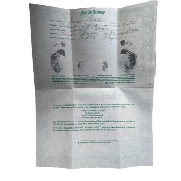 RARE! Vintage Cabbage Patch Kids Doll 1985 "Elmer Carter” w/ Birth Certificate - Picture 14 of 15